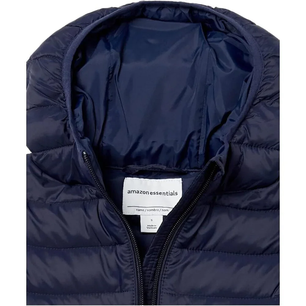 🆕Girls Navy Lightweight Water Resistant Hooded Puffer Jacket Winter Coat